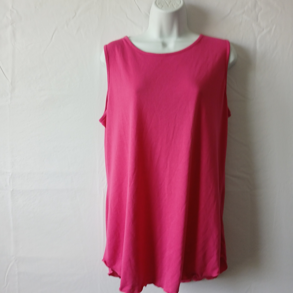 A Walk In The Park By Mccc Sports Wear Pink Relaxed Tank‎ Top Sz 2X Casual Beach